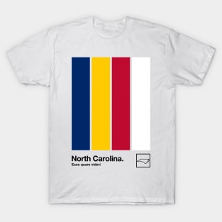 North Carolina // Original Minimalist Artwork Poster Design T-Shirt